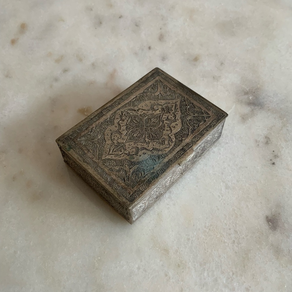 Beautifully Etched Metal Box